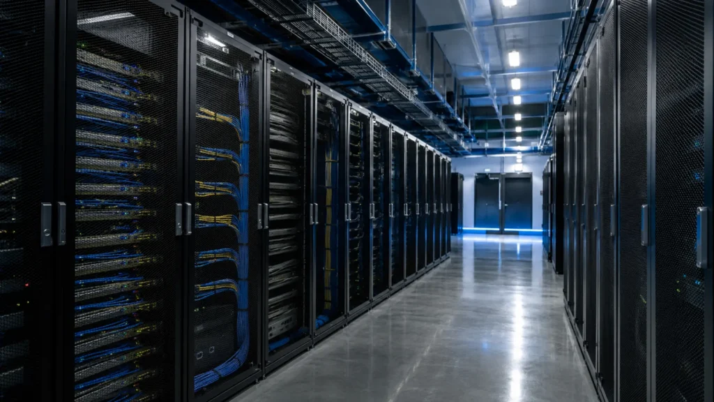 Ambiente de data center enterprise com infraestrutura de missão crítica