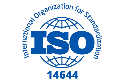 Logo ISO 14644-1 representando controle de partículas em ambientes críticos